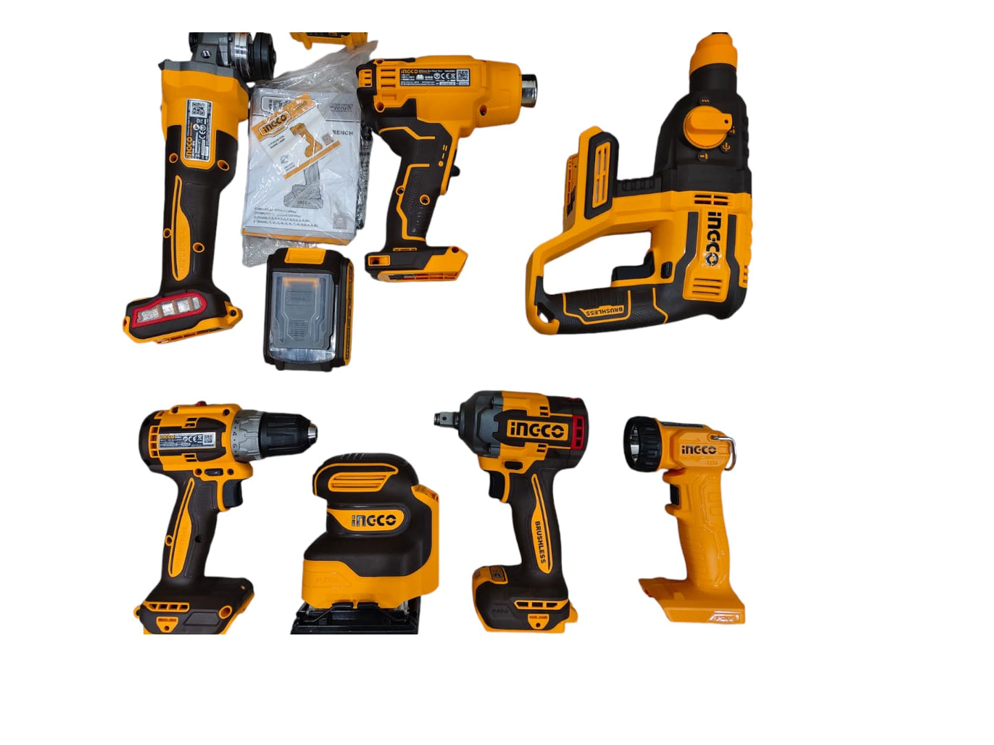 Kit combinado industrial inalámbrico 9 piezas