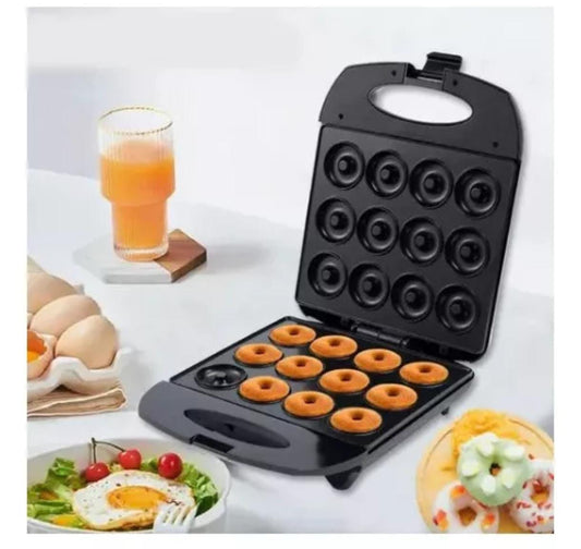 Maquina Mini Donas Sokany 12 Unidades Color Negro