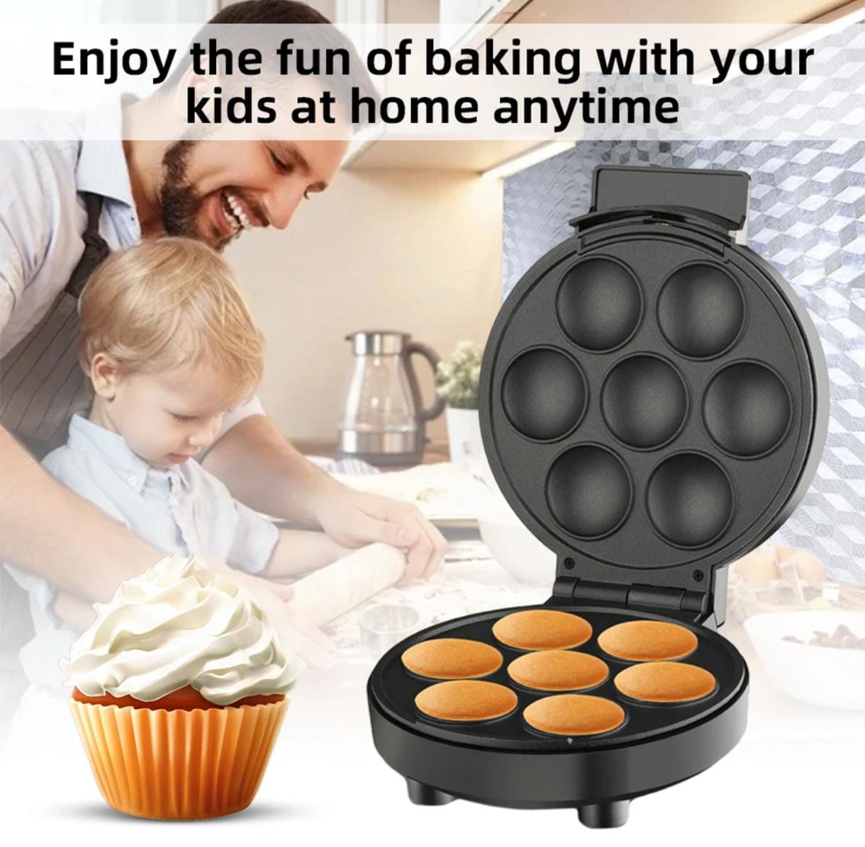 Máquina Cake Pop Cupcake Machine Para Niños Antiadeherente