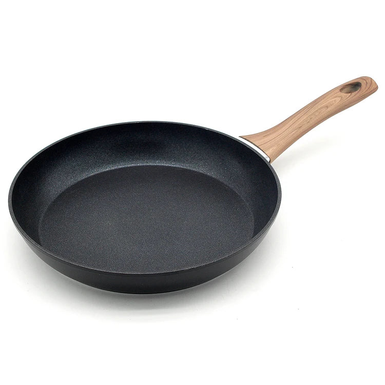 Juego de utensilios de cocina con recubrimiento de granito de mármol, sartenes forjadas
