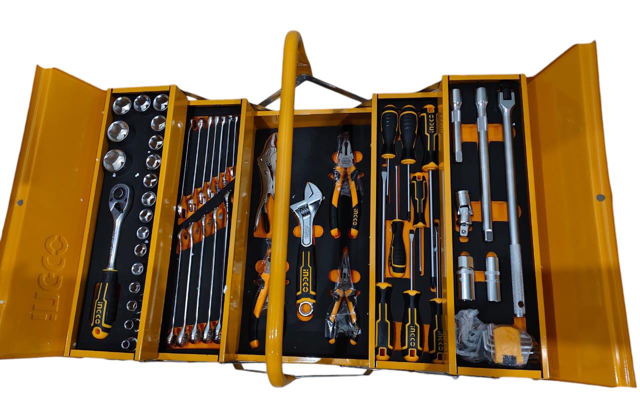 Caja de Herramientas Metalica Industrial 59 Piezas Ingco