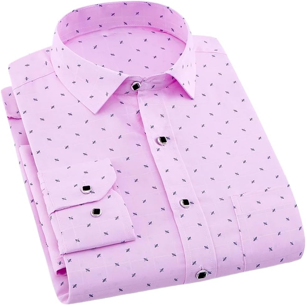 Camisa de manga larga  para hombre Primavera Verano Slim Fit Camisas de vestir Ropa masculina