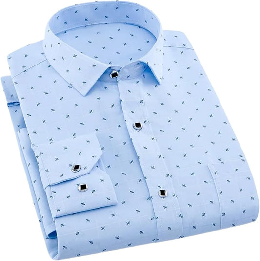 Camisa de manga larga  para hombre Primavera Verano Slim Fit Camisas de vestir Ropa masculina