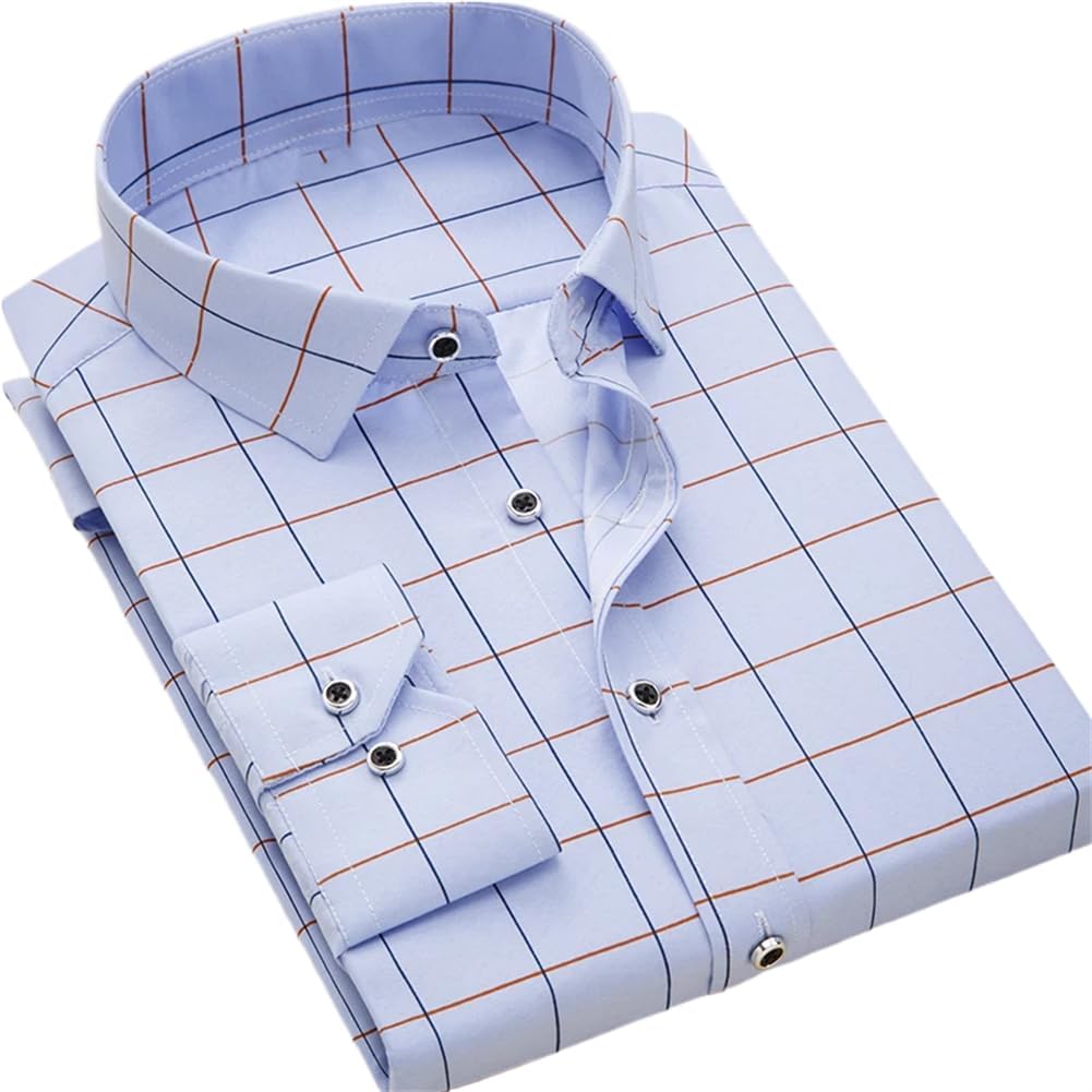 Camisa de manga larga  para hombre Primavera Verano Slim Fit Camisas de vestir Ropa masculina