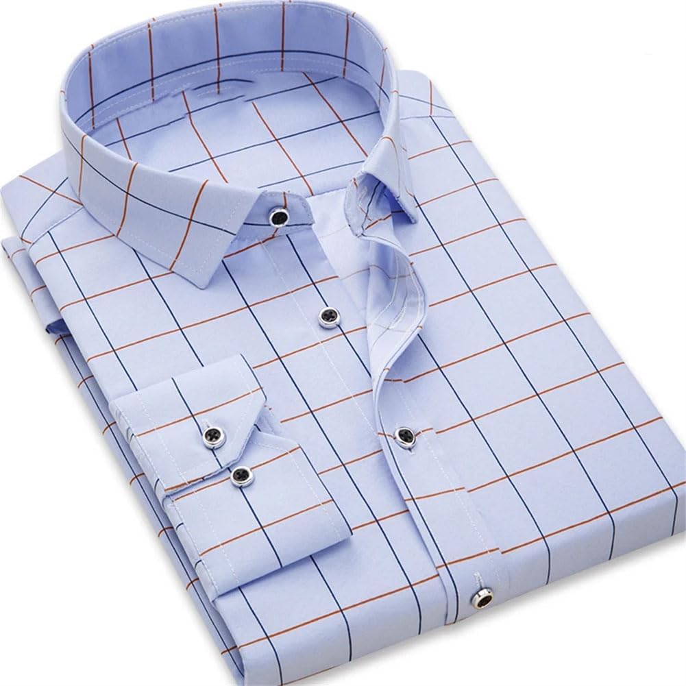 Camisa de manga larga  para hombre Primavera Verano Slim Fit Camisas de vestir Ropa masculina