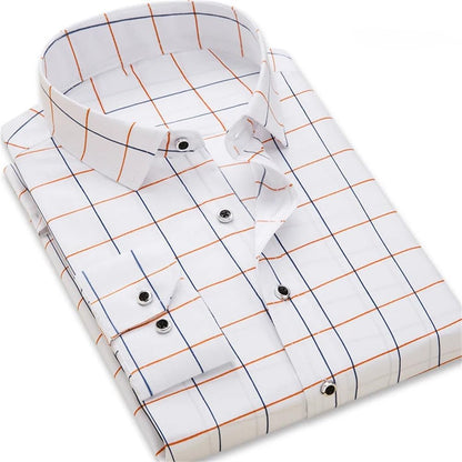 Camisa de manga larga  para hombre Primavera Verano Slim Fit Camisas de vestir Ropa masculina