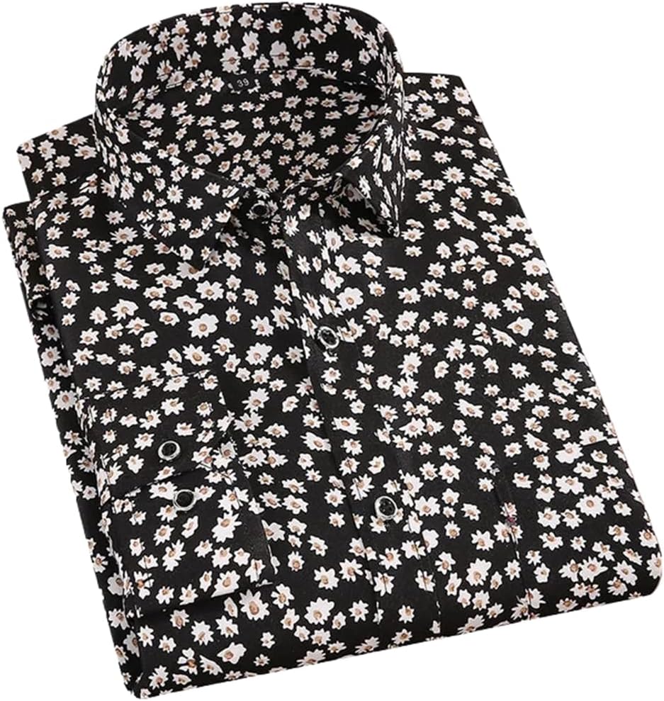 Camisa de manga larga  para hombre Primavera Verano Slim Fit Camisas de vestir Ropa masculina