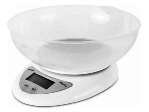 Balanza Digital Cocina Pesa  de 1-5kg viene con bowl y Batería