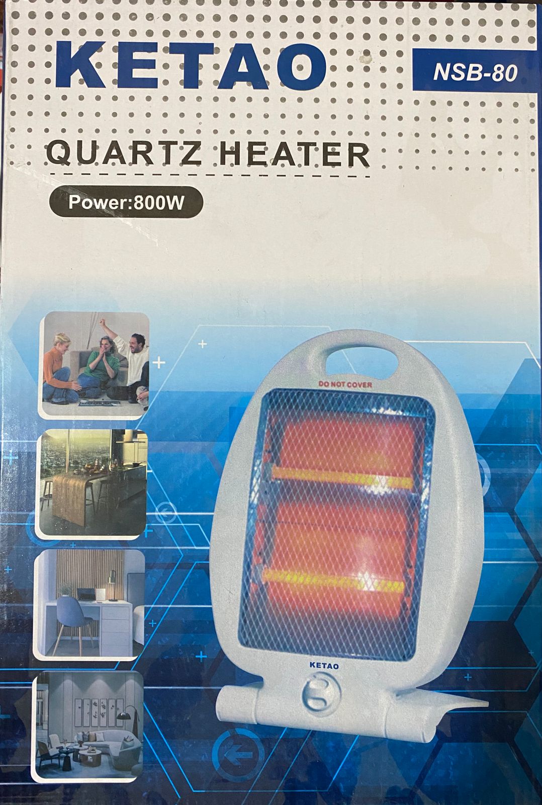 Calentador de cuarzo con termostato ajustable