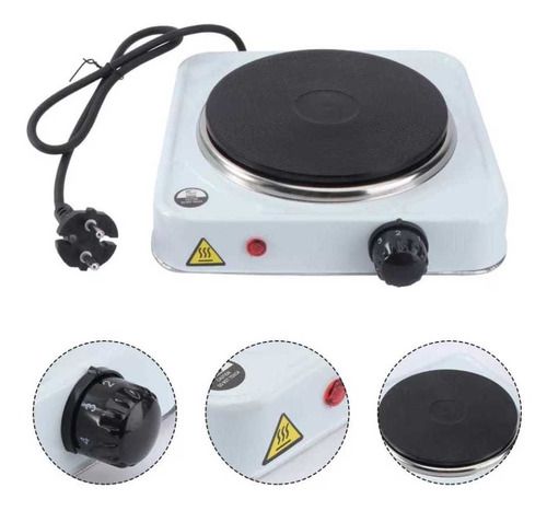 Cocinilla Eléctrica 1 Plato Encimera De 1000w Color Blanco