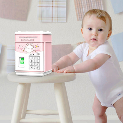 Mini Atm Piggy Bank With Password &amp; Fingerprint For  Gifts