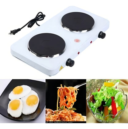 Encimera con alimentación eléctrica - Hot Plate JX-200A 220V color blanco - 2 hornallas