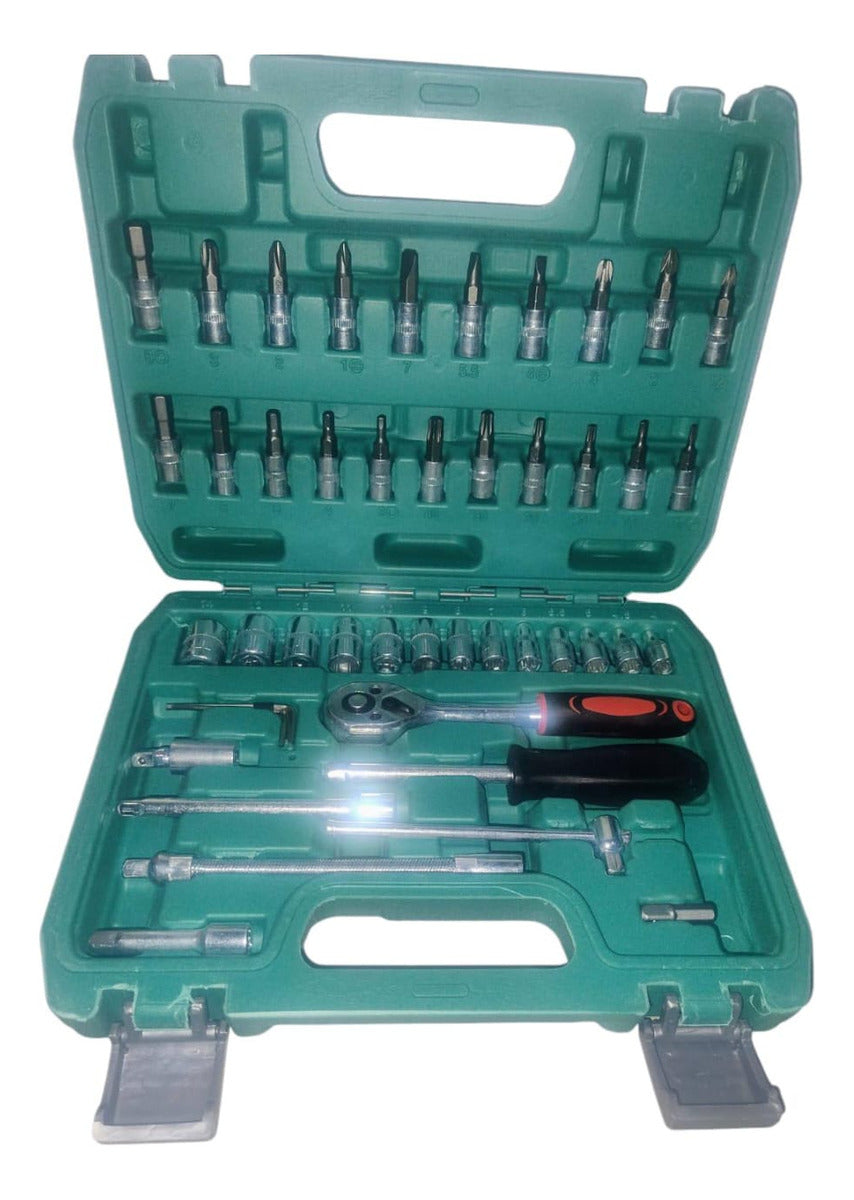 Set 46 Herramientas Piezas Para Automovil Caja Dados