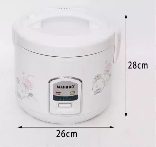Arrocera Eléctrica Olla Multifuncional Marado 4lts 700w 220v Color Blanco