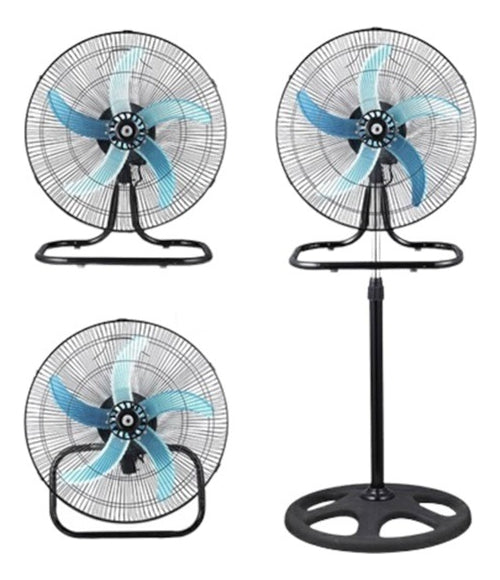 Pack 2 Ventilador Industrial Metalico Alta Potencia 3 En 1