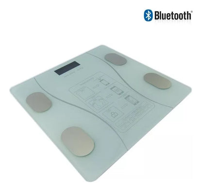Pesa Balanza Digital De Baño Inteligente Bluetooth App Color Negro