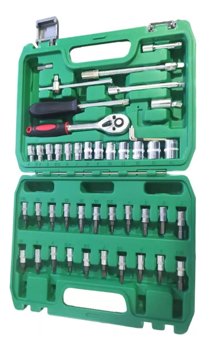 Set 46 Herramientas Piezas Para Automovil Caja Dados