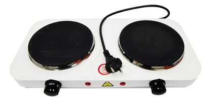 Encimera con alimentación eléctrica - Hot Plate JX-200A 220V color blanco - 2 hornallas