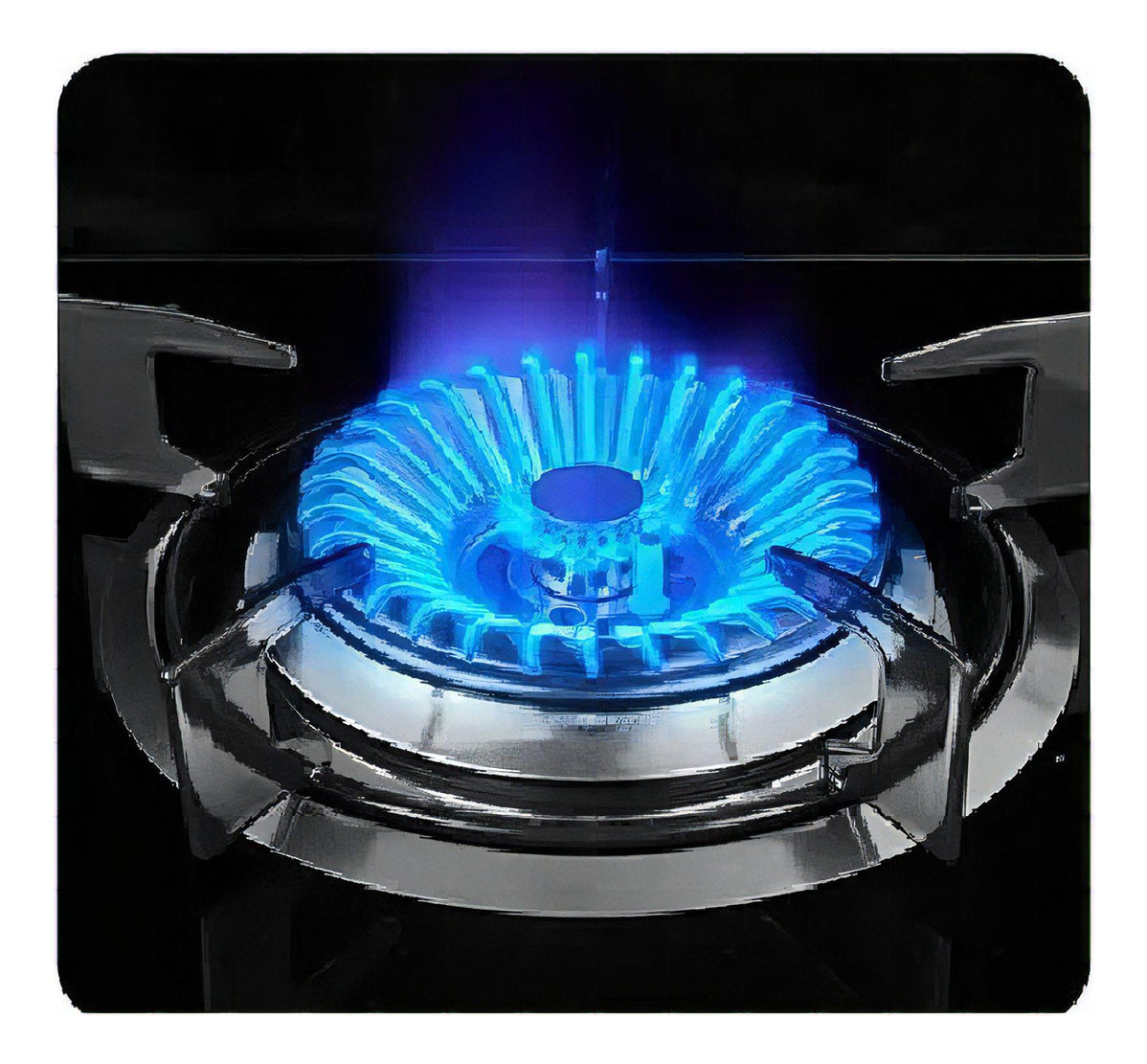 Encimera a gas 2 platos cocina tope de vidrio con chispero