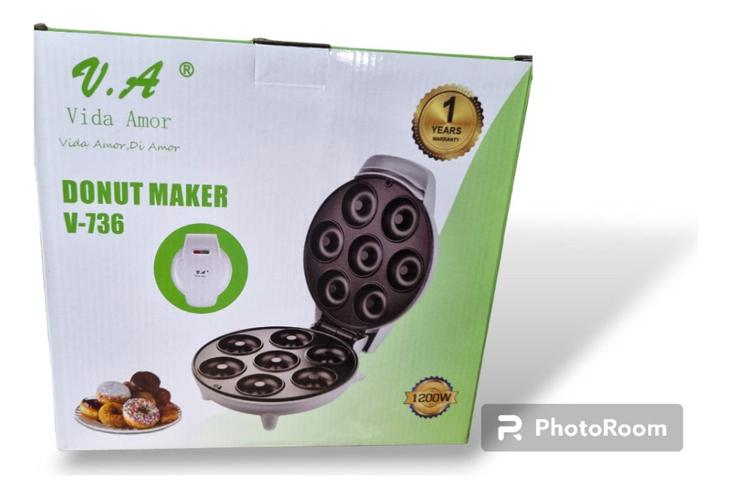 Maquina Para Mini Donas Rosquilla Antiadherente Donuts Maker Color Negro