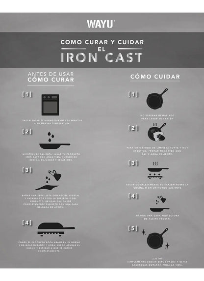 Sarten Cuadrado Wayu Iron Cast Color Negro