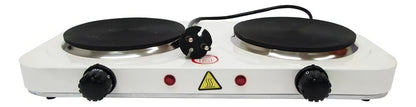 Encimera con alimentación eléctrica - Hot Plate JX-200A 220V color blanco - 2 hornallas