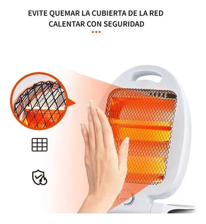 Estufa Calefactor Cuarzo 800w Sistema Seguridad Bajo Consumo