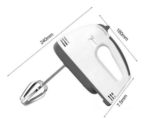 Batidora Haeger Hand Mixer 7 Velocidades Multifuncional