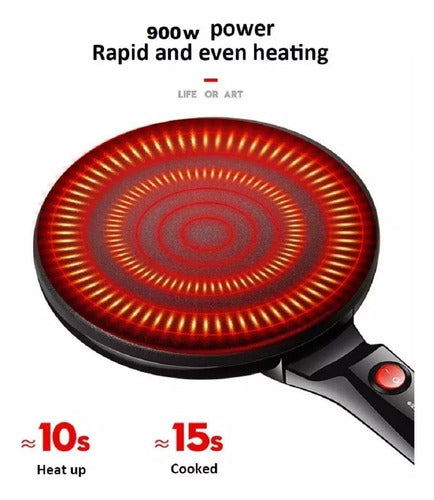 Panquequera Eléctrica Antiadherente Maquina Crepe Multiusos