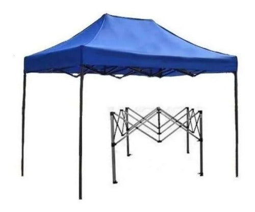 Toldo Araña Plegable 3x3 Metros Color Azul Buena Calidad