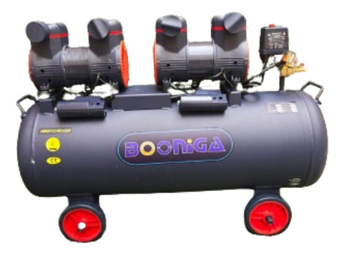 Compresor 100 Litros 1200w 220v Insonoro Booniga