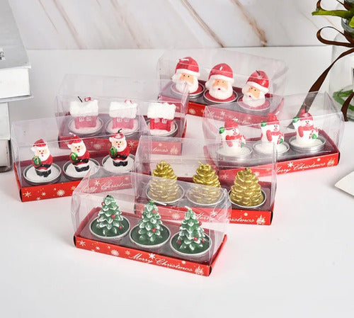 12 Velas 3d Decorativas Para Navidad Vrla Navideña 3d 02