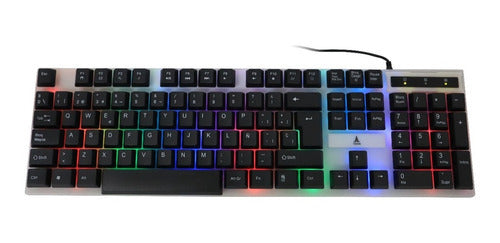 Combo Teclado Y Mouse  Usb Retroiluminado Consmo Gk100+ Color Del Teclado Negro Color Del Mouse Negro