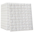 Pack 10 Laminas Papel Mural 3d Ladrillo Pared Blanco 77x70cm