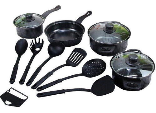 Juego Cocina Antiadherente Ollas Utensilios 13 Piezas Rondon