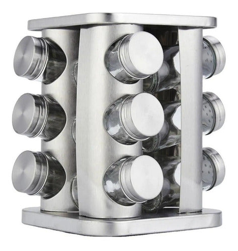 Condimenteros Especieros Metalico Giratorio 12 Frascos