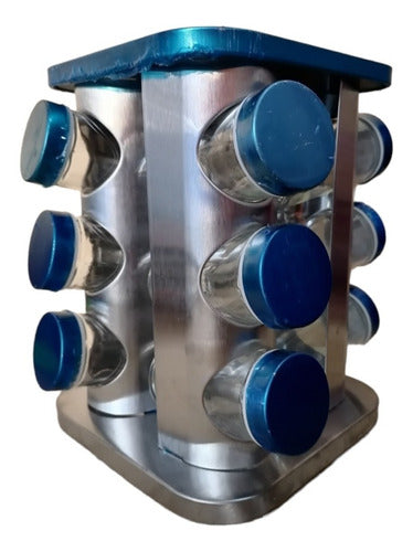 Condimenteros Especieros Metalico Giratorio 12 Frascos