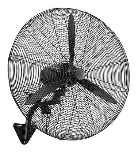 Ventilador Industrial Umbrella De Pared 3 Velocidades 26¨ Motor Cobre Negro Aluminio 650 Cm Negro FA-650W