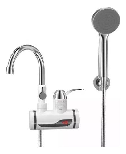 Grifo Llave Agua Caliente Electrica Con Ducha