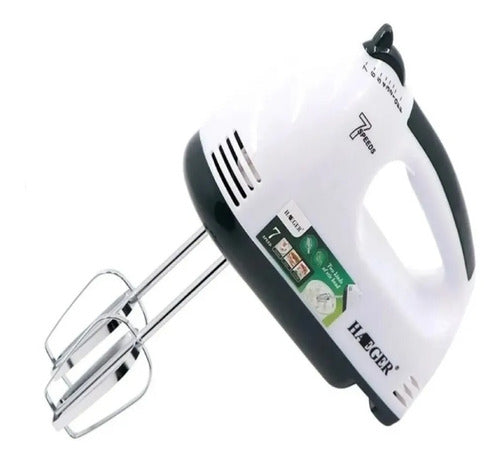 Batidora Haeger Hand Mixer 7 Velocidades Multifuncional