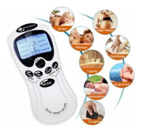 Aparato de fisioterapia, electrochoque, masaje, dolor muscular