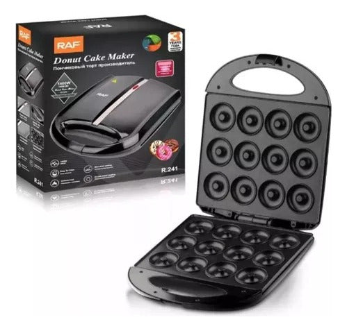 Maquina Mini Donas Sokany 12 Unidades Color Negro