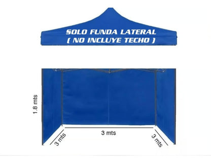 Lona Repuesto Lateral 3x3 Mts Toldo Plegable Jardin