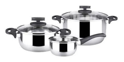 Batería De Cocina Ollas Magefesa Acero Inoxidable 5 Piezas