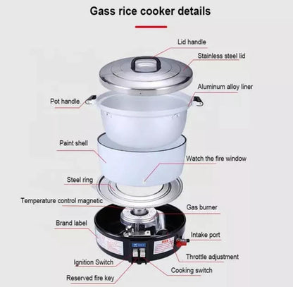 Olla Arrocera A Gas Songyi 15l Para 80 Personas (10kg Arroz)