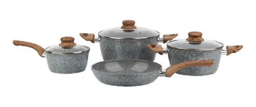 Batería De Cocina 7 Pzs Anti Adherente De Cerámica