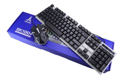 Combo Teclado Y Mouse  Usb Retroiluminado Consmo Gk100+ Color Del Teclado Negro Color Del Mouse Negro