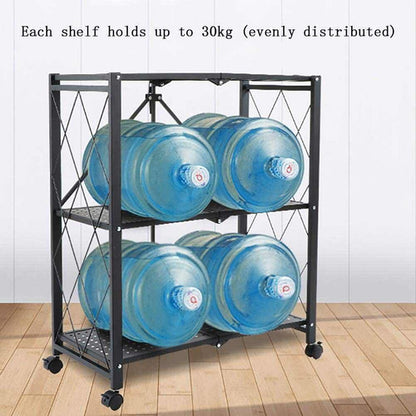 Organizador Repisa Metálica 3 Niveles Plegable Con Ruedas