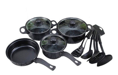 Juego Cocina Antiadherente Ollas Utensilios 13 Piezas Rondon