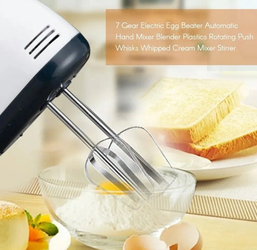 Batidora Haeger Hand Mixer 7 Velocidades Multifuncional